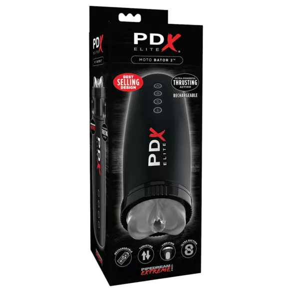 PDX Elite - automatische masturbator - zuigen & op en neer beweging - zwart