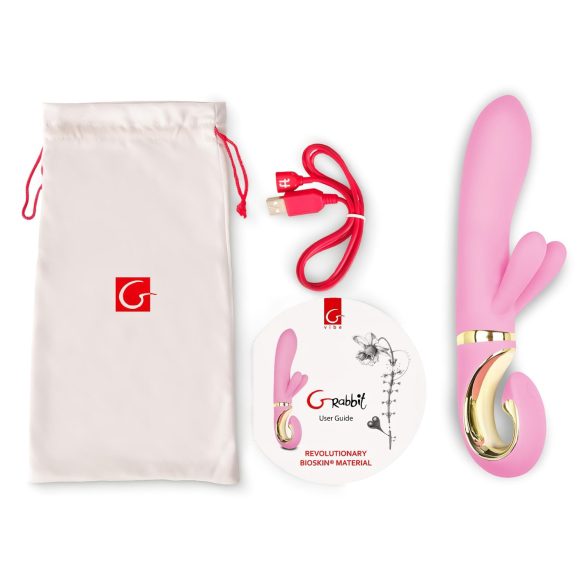 G-Vibe GRabbit - G-spot vibrator - oplaadbaar, 3 motoren - siliconen, roze