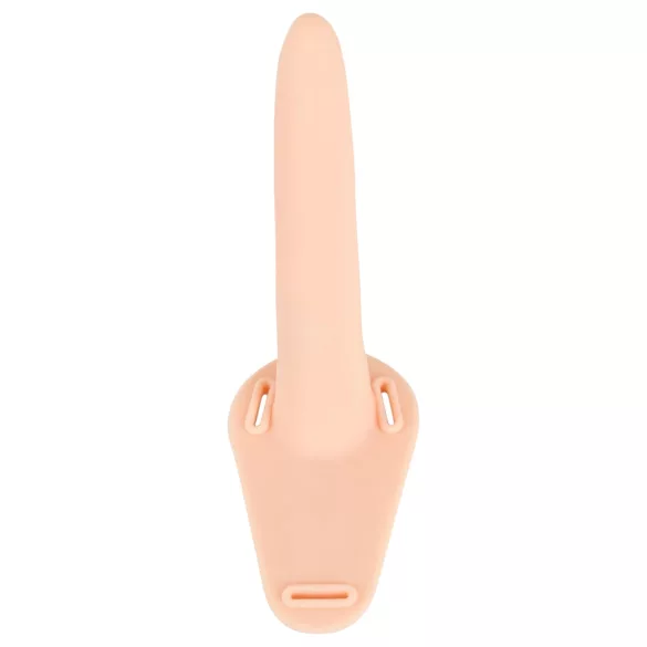 You2Toys - Strap-on dildo vibrator - oplaadbaar - huidkleurig