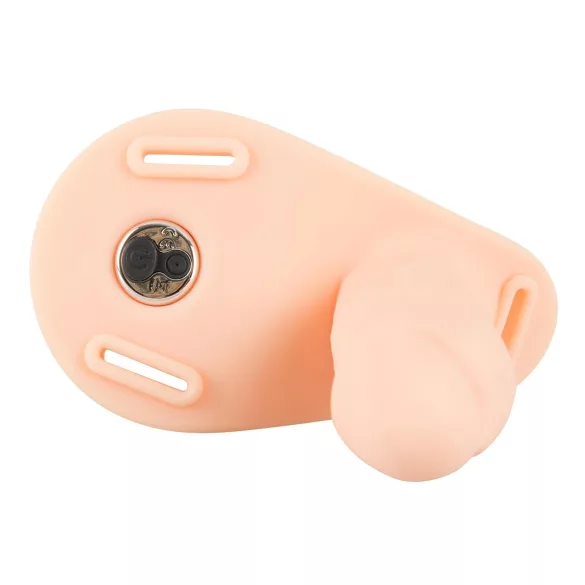 You2Toys - strap-on dubbele vibrator - siliconen - huidkleurig