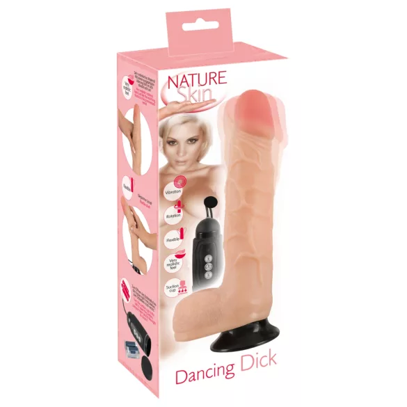 Nature Skin - Realistische vibrator met draaiende kop - huidkleur