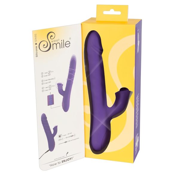 Smile Pearl - vibrator met parels - stootfunctie - paars