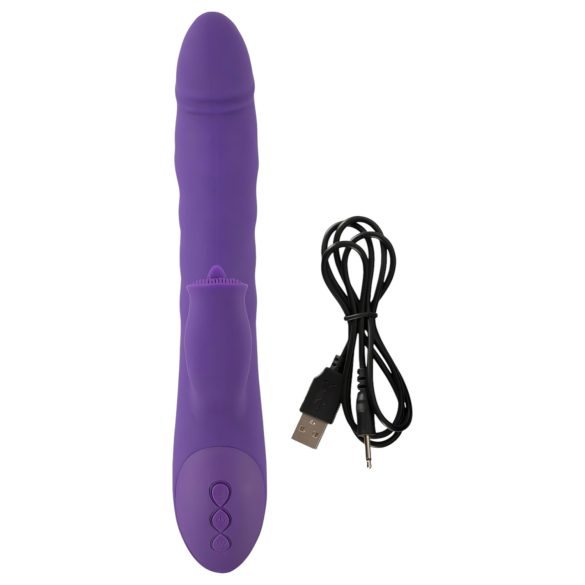 Smile Pearl - vibrator met parels - stootfunctie - paars