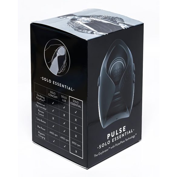 Hot Octopuss Pulse Solo Essential - oplaadbare masturbator (zwart)