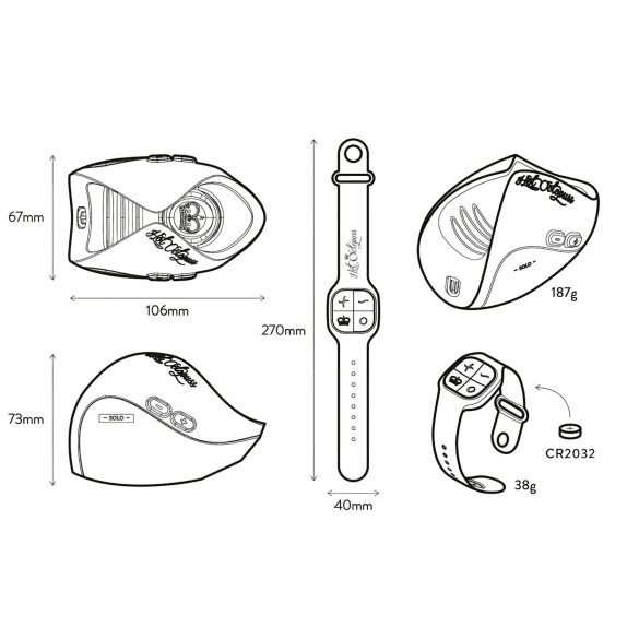 Hot Octopuss Pulse Solo Lux - draadloze masturbator (zwart)