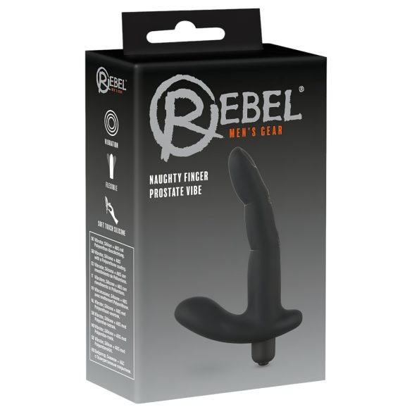 Rebel Naughty Finger - prostaat vibrator - zwart