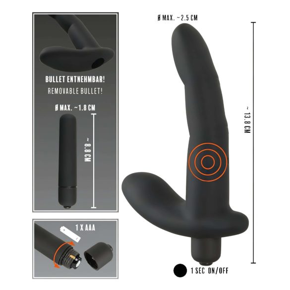 Rebel Naughty Finger - prostaat vibrator - zwart