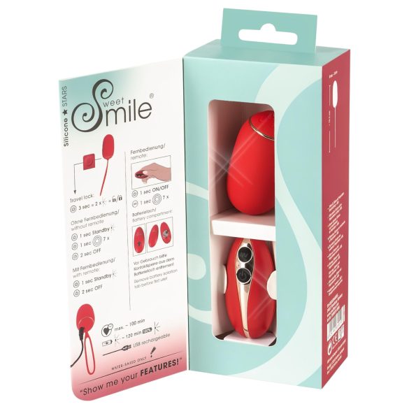 SMILE Love Ball - oplaadbaar, draadloos vibrerend ei (rood)