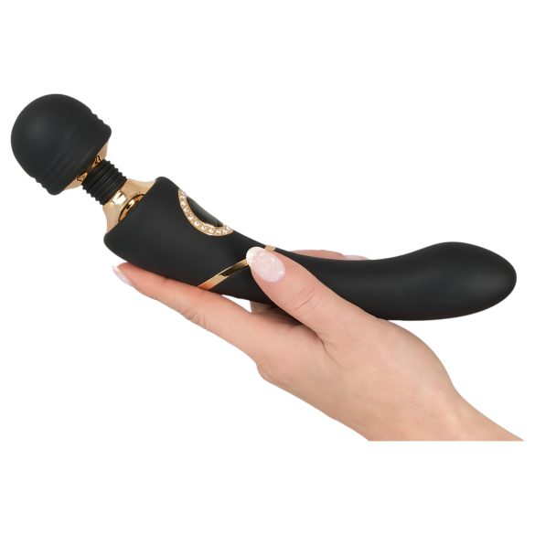 Cleopatra Wand - oplaadbare, waterdichte massager vibrator (zwart)