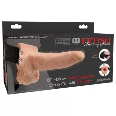   Pipedream - Fetish Strap-On 6 - opzetbare, holle vibrator (huidskleur)