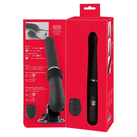 You2Toys - seksspeelmachine met afstandsbediening - oplaadbaar stoot vibrator