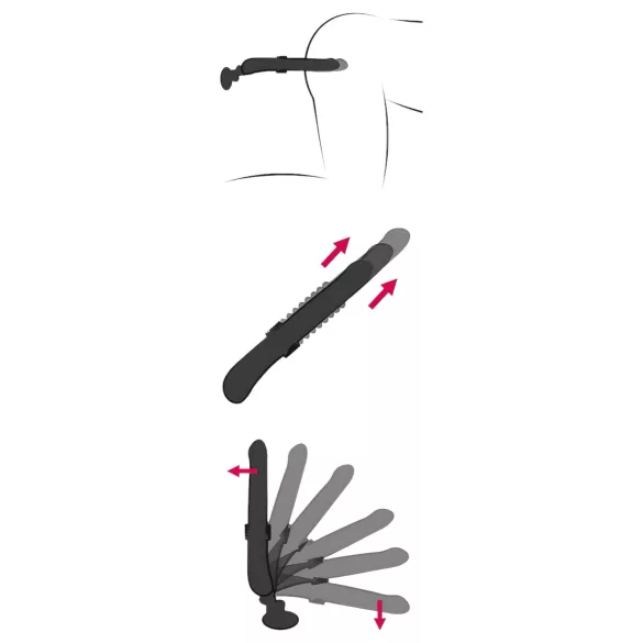 You2Toys - seksspeelmachine met afstandsbediening - oplaadbaar stoot vibrator