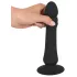 Black Velvets - anale vibrator met stootfunctie - oplaadbaar - zwart