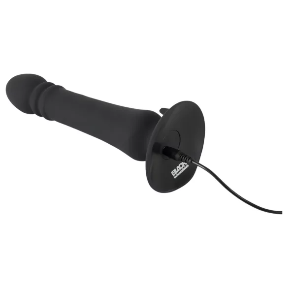 Black Velvets - anale vibrator met stootfunctie - oplaadbaar - zwart
