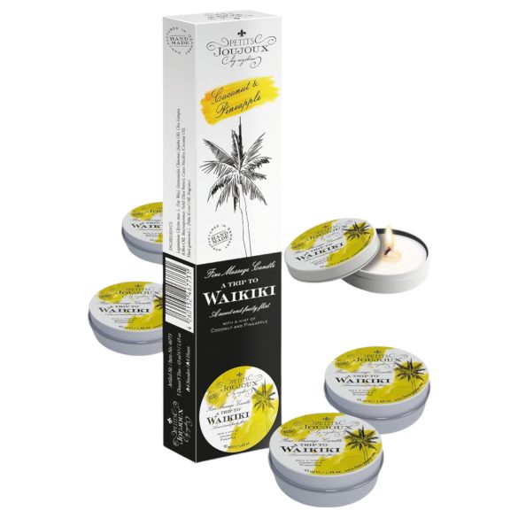 Petits Joujoux Waikiki - massagekaars - kokos ananas geur - 5x43ml
