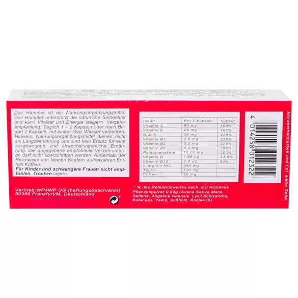 Doc Hammer - voedingssupplement capsules - unisex (24 stuks)