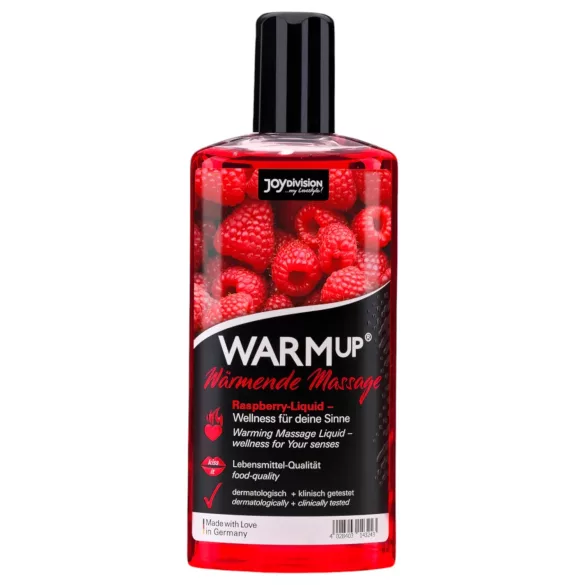 JoyDivision WARMup - verwarmende massageolie - framboos - 150ml