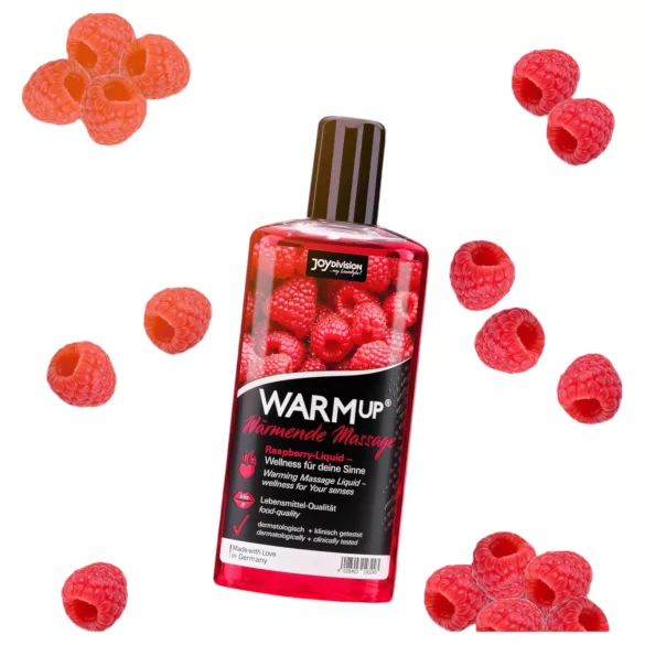 JoyDivision WARMup - verwarmende massageolie - framboos - 150ml