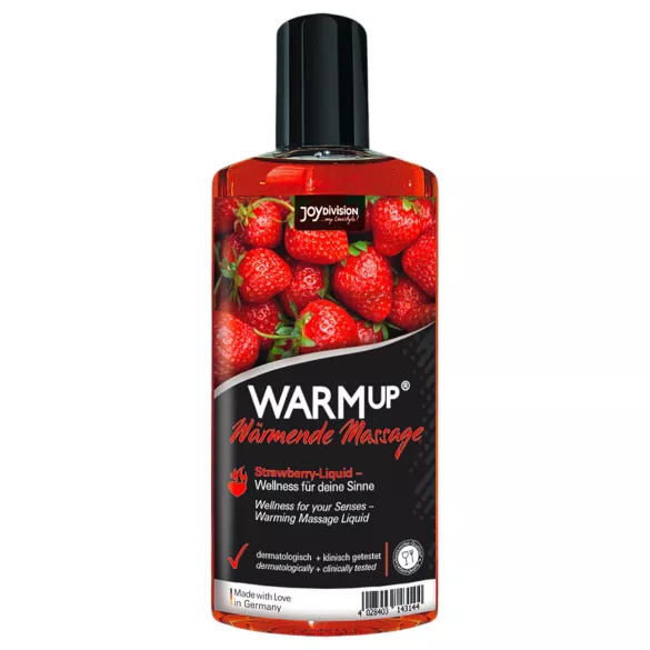 JoyDivision WARMup - verwarmende massageolie - aardbei - 150ml