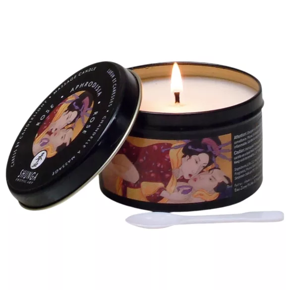 Shunga - massagekaars - lustopwekkend - rozengeur - 170ml