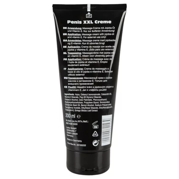 Penis XXL - peniscrème voor mannen - intiem - 200ml