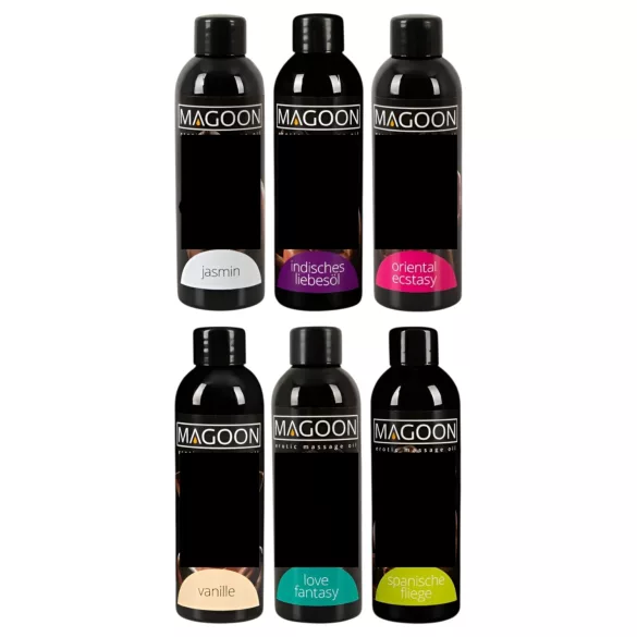 Magoon-massageoliën in set (6 stuks à 100 ml)