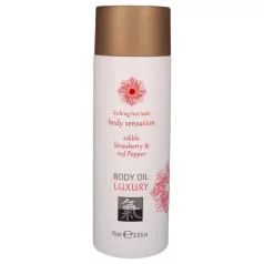   Shiatsu Luxury - eetbare massageolie - aardbei rode peper - 75ml