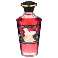 Shunga - verwarmende massageolie - champagne aardbei - 100ml