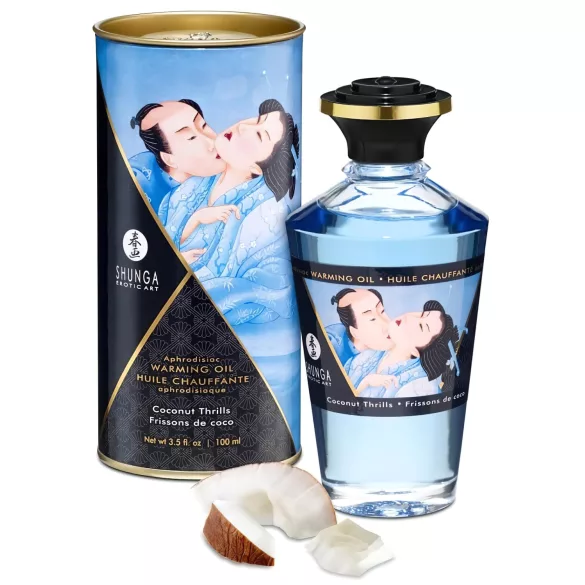 Shunga - verwarmende massageolie - kokos - 100ml
