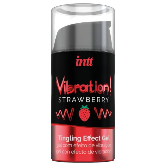 Intt Vibration! - vloeibare vibrator - aardbei - 15ml