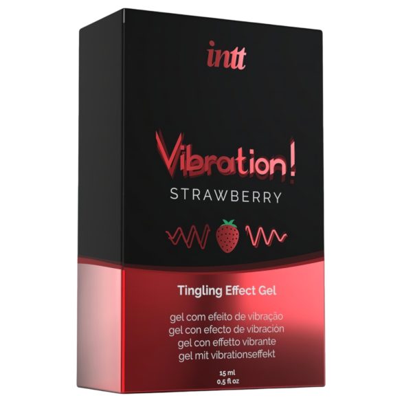 Intt Vibration! - vloeibare vibrator - aardbei - 15ml