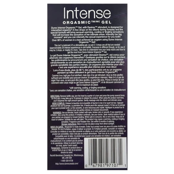Durex Intense - stimulerende intieme gel voor vrouwen - 10ml