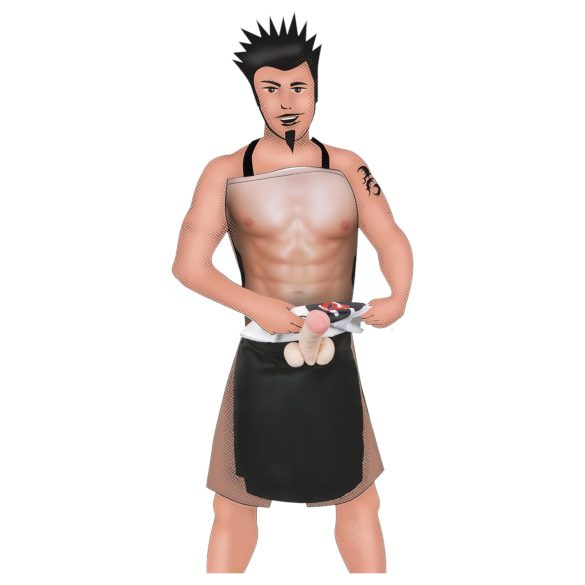 CHEFCOCK - schort - grappig mannenlichaam - uniseks