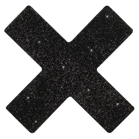 Glitter - tepelstickers - X-vorm