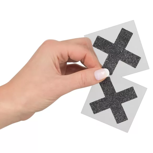 Glitter - tepelstickers - X-vorm