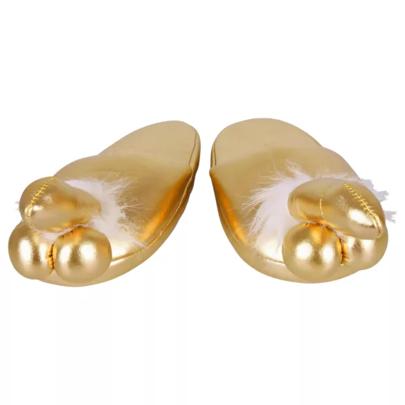 Penis pantoffels - grappig cadeau - goud
