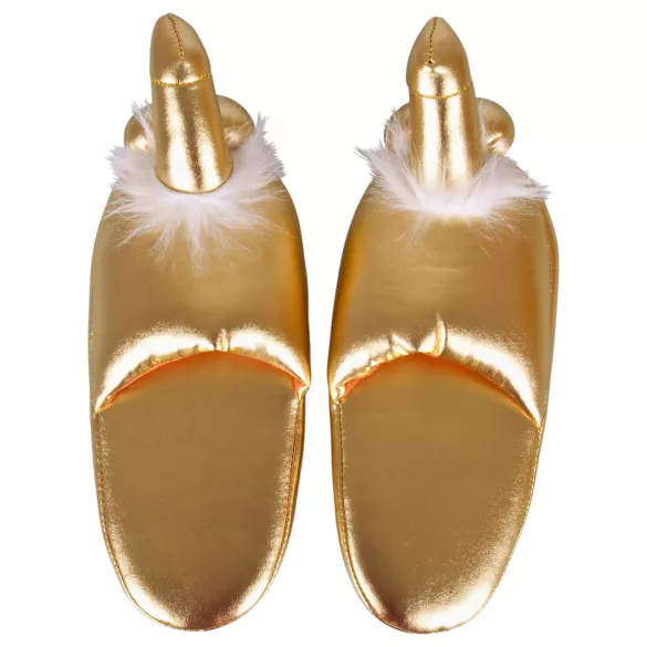 Penis pantoffels - grappig cadeau - goud