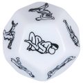 12-zijdige seksspeeldobbelsteen - wit