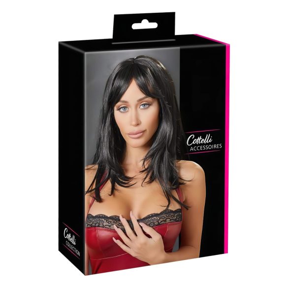 Cottelli - lange pruik - zwart