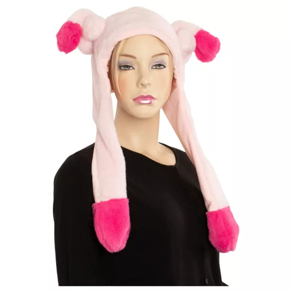 Grappige muts met bewegende oren - roze