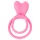 Pulselock Cocktura - penis- en ballenring met konijnenmotief (roze)