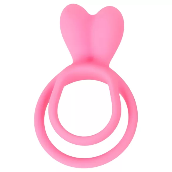 Pulselock Cocktura - penis- en ballenring met konijnenmotief (roze)