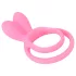 Pulselock Cocktura - penis- en ballenring met konijnenmotief (roze)