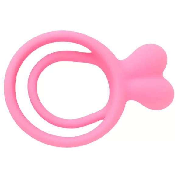Pulselock Cocktura - penis- en ballenring met konijnenmotief (roze)