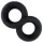 Pulselock Taur - dubbele penis- en ballenring (zwart) - 20 mm