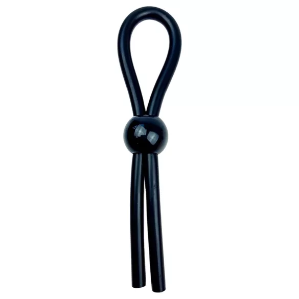 Pulselock Forge - verstelbare lasso siliconen penisring (zwart)