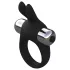Pulselock Vantr - vibrerende penisring met konijntje (zwart) - 30 mm