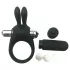 Pulselock Vantr - vibrerende penisring met konijntje (zwart) - 30 mm