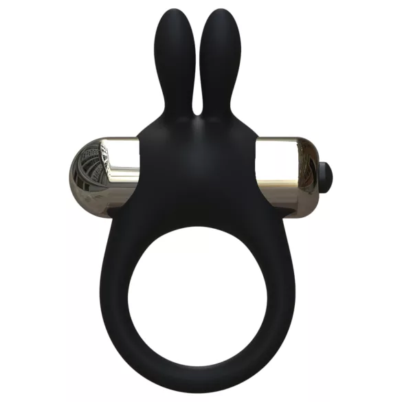 Pulselock Vantr - vibrerende penisring met konijntje (zwart) - 30 mm