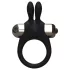 Pulselock Vantr - vibrerende penisring met konijntje (zwart) - 30 mm
